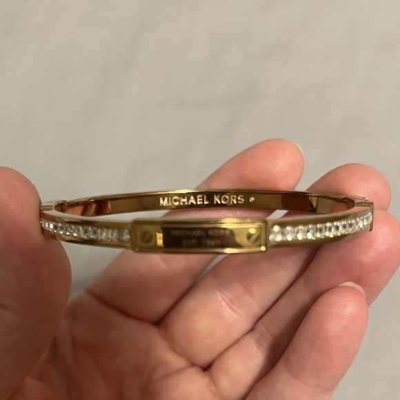 Michael Kors Authentic Gold Hinge Bracelet - Picture 2 of 5